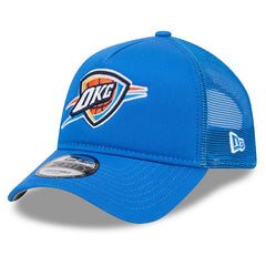 Oklahoma City Thunder Core Logo Foam Front A-Frame 9FORTY Adjustable Trucker Hat Blue - New Era