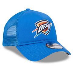Oklahoma City Thunder Core Logo Foam Front A-Frame 9FORTY Adjustable Trucker Hat Blue - New Era