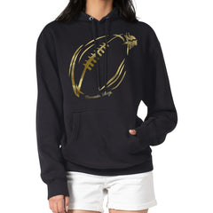 Minnesota Vikings G-III 4Her by Carl Banks Women's Metallic Print Football Sketch Fleece Pullover Hoodie - Black Hoodies