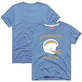 Los Angeles Chargers Homage Youth Charger Power Tri-Blend T-Shirt - Powder Blue T-shirts