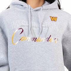 Washington Commanders G-III 4Her by Carl Banks Women's Shadow Logo Fleece Pullover Hoodie - Gray Hoodies