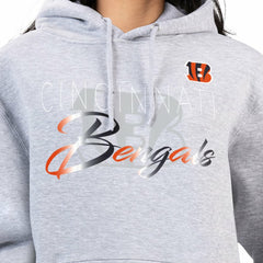 Cincinnati Bengals G-III 4Her by Carl Banks Women's Shadow Logo Fleece Pullover Hoodie - Gray Hoodies