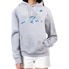 Detroit Lions G-III 4Her by Carl Banks Women's Shadow Logo Fleece Pullover Hoodie - Gray Hoodies