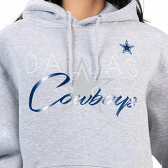 Dallas Cowboys G-III 4Her by Carl Banks Women's Shadow Logo Fleece Pullover Hoodie - Gray Hoodies