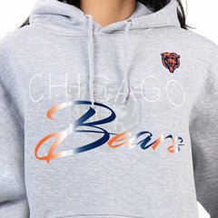 Chicago Bears G-III 4Her by Carl Banks Women's Shadow Logo Fleece Pullover Hoodie - Gray Hoodies