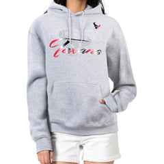 Houston Texans G-III 4Her by Carl Banks Women's Shadow Logo Fleece Pullover Hoodie - Gray Hoodies
