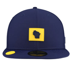 Milwaukee Brewers New Era 2026 Clubhouse Alternate 59FIFTY Fitted Hat - Navy Hats