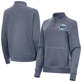 Seattle Seahawks Antigua Women's 50th Season Crush Quarter-Zip Pullover - Heather Navy Pullover