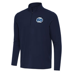 Seattle Seahawks Antigua 50th Season Intent Quarter-Zip Pullover - Navy Pullover