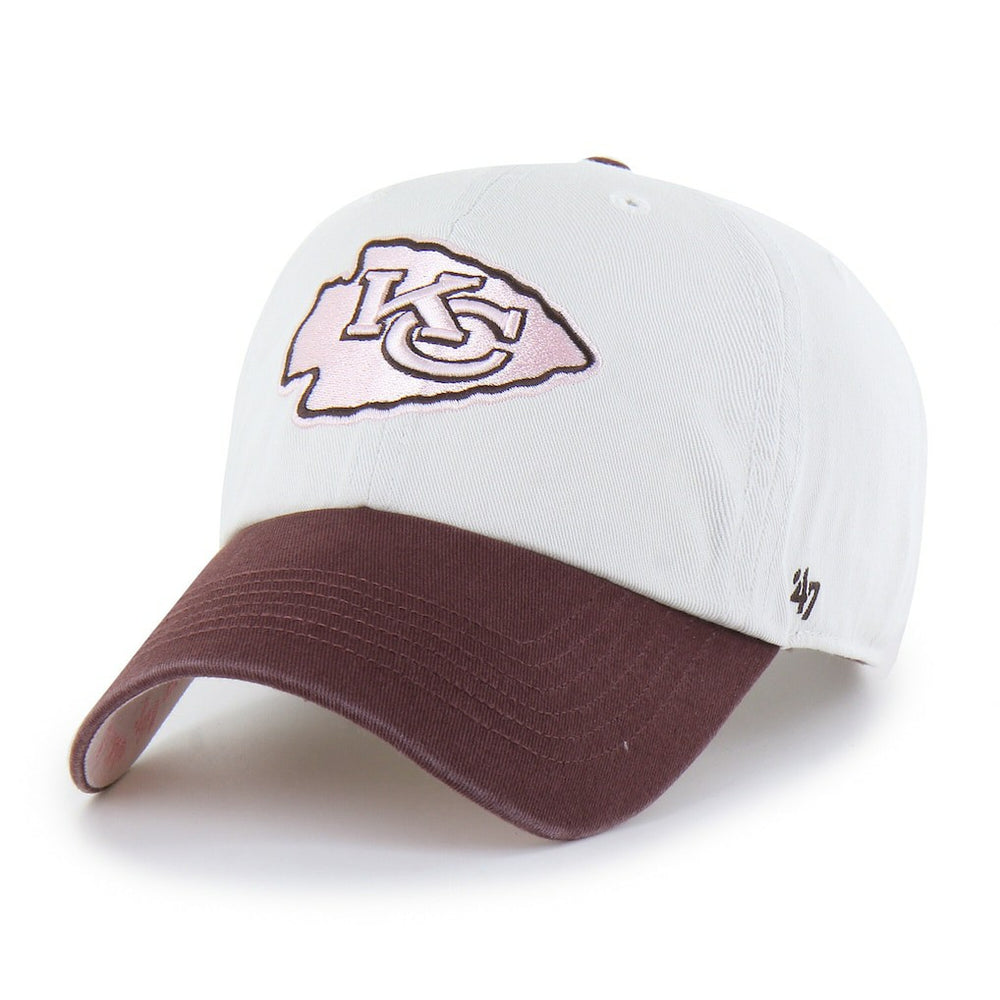 Kansas City Chiefs '47 Unisex Love Letter Clean Up Adjustable Hat - Stone/Burgundy Hats