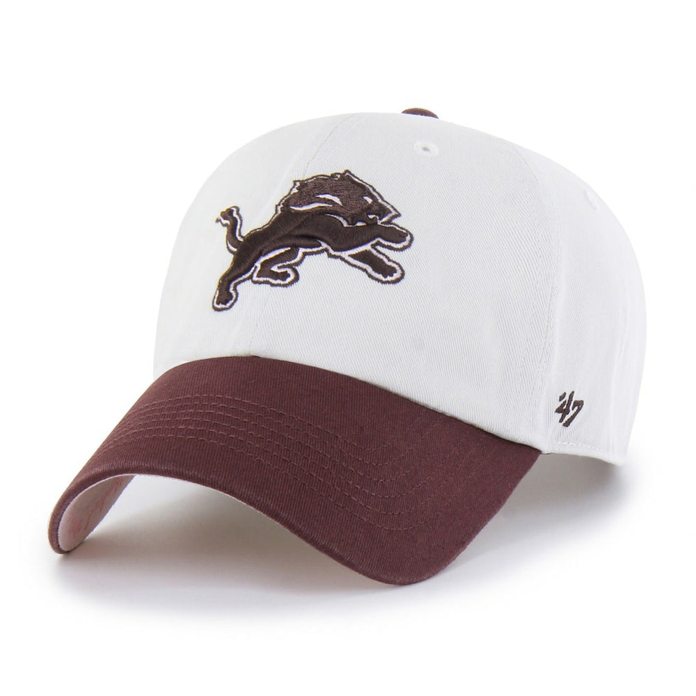 Detroit Lions '47 Unisex Love Letter Clean Up Adjustable Hat - Stone/Burgundy Hats