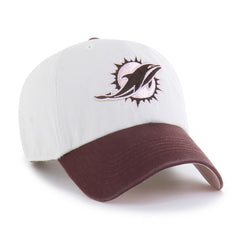 Miami Dolphins '47 Unisex Love Letter Clean Up Adjustable Hat - Stone/Burgundy Hats