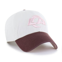 Los Angeles Rams '47 Unisex Love Letter Clean Up Adjustable Hat - Stone/Burgundy Hats