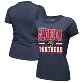 Florida Panthers Majestic Threads Women's 2025 Stanley Cup Champions Tri-Blend Ringer T-Shirt - Navy | US 203184901