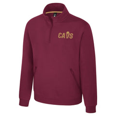 Cleveland Cavaliers Stadium Essentials Unisex Varsity Trainer Quarter-Zip Pullover Wine