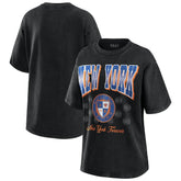 New York Knicks WEAR by Erin Andrews Women's Oversized Boyfriend T-Shirt Black outlet