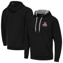 Cincinnati Bengals Antigua Streak Victory Pullover Hoodie - Black Hoodies