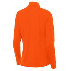 Cincinnati Bengals Antigua Women's Streak Intent Quarter-Zip Sweatshirt - Orange Sweatshirts