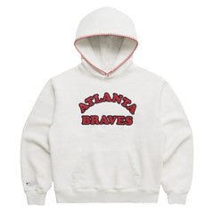 Atlanta Braves Madhappy x MLB Unisex Heavyweight Fleece Pullover Hoodie - Heather Gray Hoodies