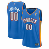 Oklahoma City Thunder 2025 NBA Finals Champions Fast Break Replica Custom Jersey Blue Icon Edition - Fanatics