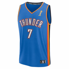 Chet Holmgren Oklahoma City Thunder 2025 NBA Finals Champions Fast Break Replica Player Jersey Blue Icon Edition - Fanatics