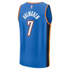 Chet Holmgren Oklahoma City Thunder 2025 NBA Finals Champions Fast Break Replica Player Jersey Blue Icon Edition - Fanatics