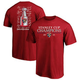 Florida Panthers Fanatics 2025 Stanley Cup Champions Big & Tall Roster T-Shirt - Red | US 203189493