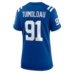 JT Tuimoloau Indianapolis Colts Women's Team Game Jersey - Royal Jerseys