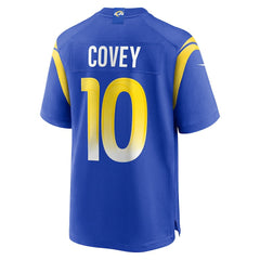 Britain Covey Los Angeles Rams Team Game Jersey - Royal Jerseys