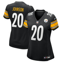 Kaleb Johnson Pittsburgh Steelers Women's Team Game Jersey - Black Jerseys
