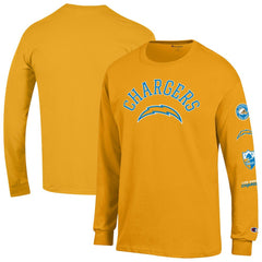 Los Angeles Chargers Champion Seal Long Sleeve T-Shirt - Gold T-shirts