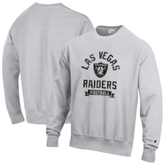 Las Vegas Raiders Champion Reverse Weave Fleece Pullover Sweatshirt - Heather Gray Pullover