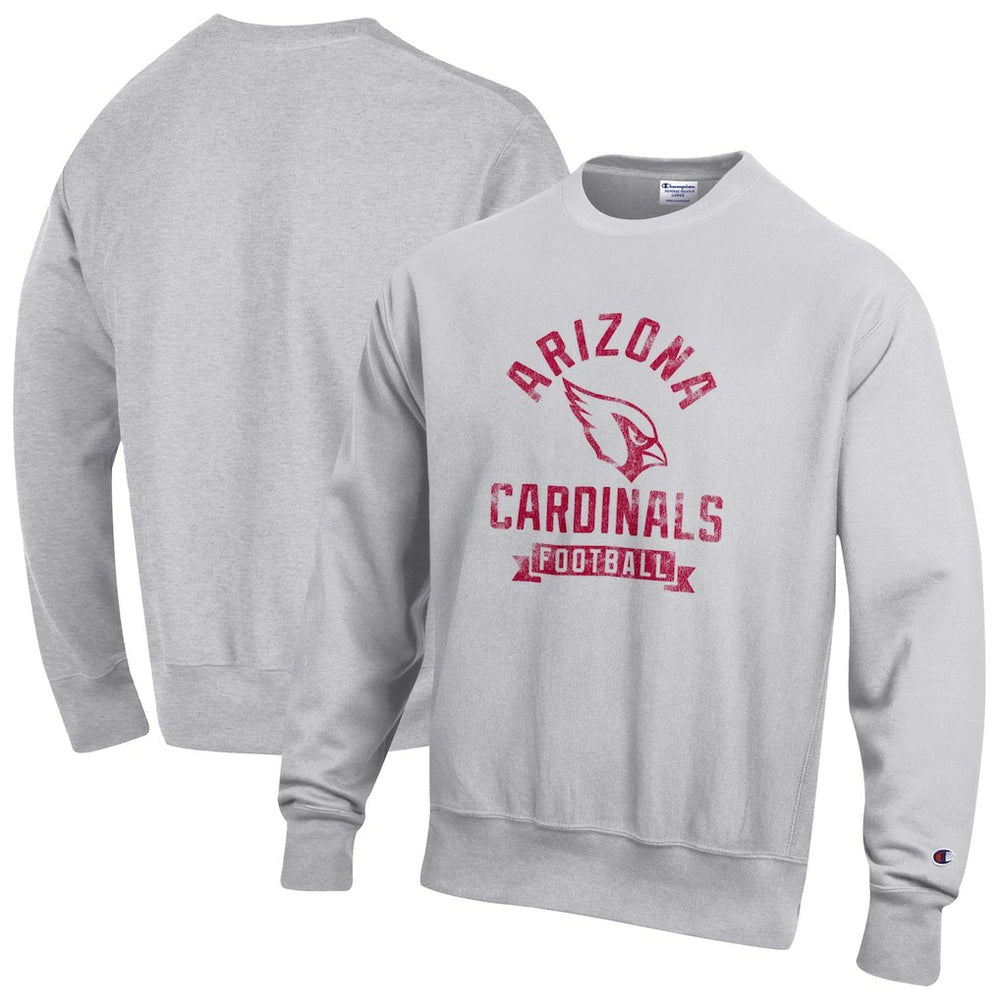 Arizona Cardinals Champion Reverse Weave Fleece Pullover Sweatshirt - Heather Gray Pullover