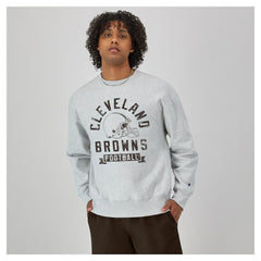 Cleveland Browns Champion Reverse Weave Fleece Pullover Sweatshirt - Heather Gray Pullover