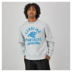 Carolina Panthers Champion Reverse Weave Fleece Pullover Sweatshirt - Heather Gray Pullover