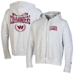 Washington Commanders Champion Reverse Weave Full-Zip Hoodie - Heather Gray Hoodies