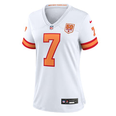Bucky Irving '76 Tampa Bay Buccaneers Women's 50th Season Game Jersey - White Jerseys