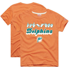Miami Dolphins Homage Youth Love Sign x ASL 2.0 Tri-Blend T-Shirt - Orange T-shirts