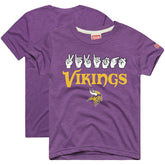 Minnesota Vikings Homage Youth Love Sign x ASL 2.0 Tri-Blend T-Shirt - Purple T-shirts
