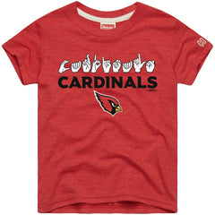 Arizona Cardinals Homage Youth Love Sign x ASL 2.0 Tri-Blend T-Shirt - Cardinal T-shirts