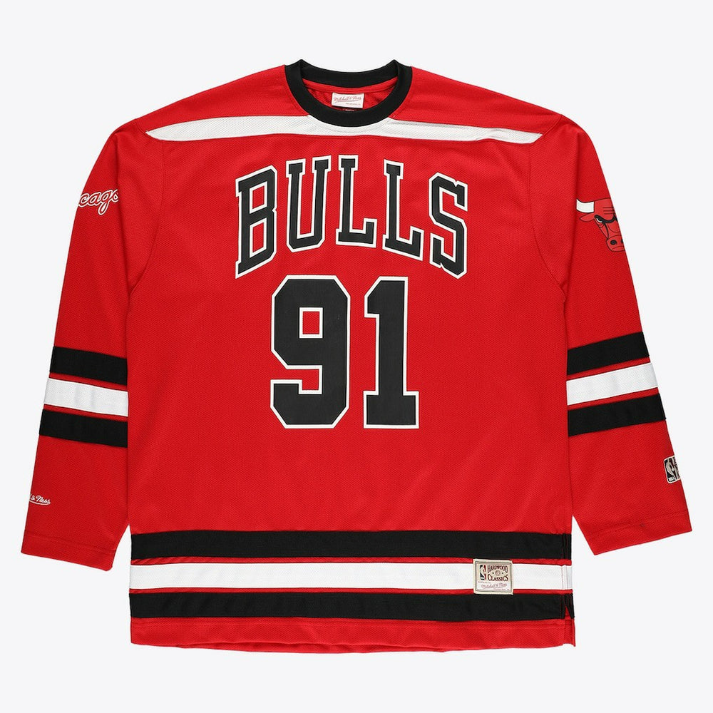 Dennis Rodman Chicago Bulls Big & Tall NBA Hockey Jersey Red - Mitchell & Ness