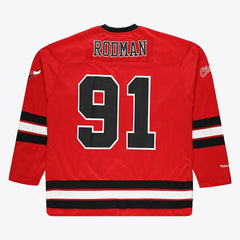 Dennis Rodman Chicago Bulls Big & Tall NBA Hockey Jersey Red - Mitchell & Ness