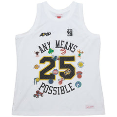 x NBA x AMP Mesh Tank Top White - Mitchell & Ness