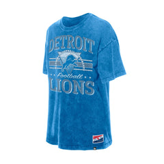 Detroit Lions New Era Women's Throwback Oversized T-Shirt - Blue T-shirts