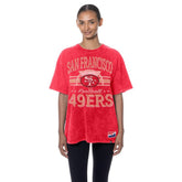 San Francisco 49ers New Era Women's Throwback Oversized T-Shirt - Scarlet T-shirts