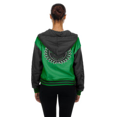 Philadelphia Eagles New Era Women's Throwback Full-Snap Hooded Jacket - Kelly Green Jackets