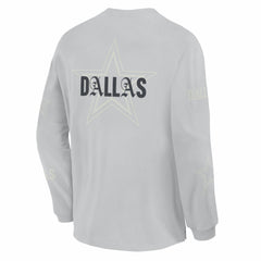Dallas Cowboys Oversized Type Play Long Sleeve T-Shirt - Gray T-shirts