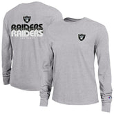 Las Vegas Raiders Champion Women's Core Long-Sleeve T-Shirt - Heather Gray T-shirts