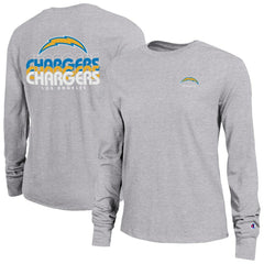 Los Angeles Chargers Champion Women's Core Long-Sleeve T-Shirt - Heather Gray T-shirts