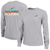 Miami Dolphins Champion Women's Core Long-Sleeve T-Shirt - Heather Gray T-shirts
